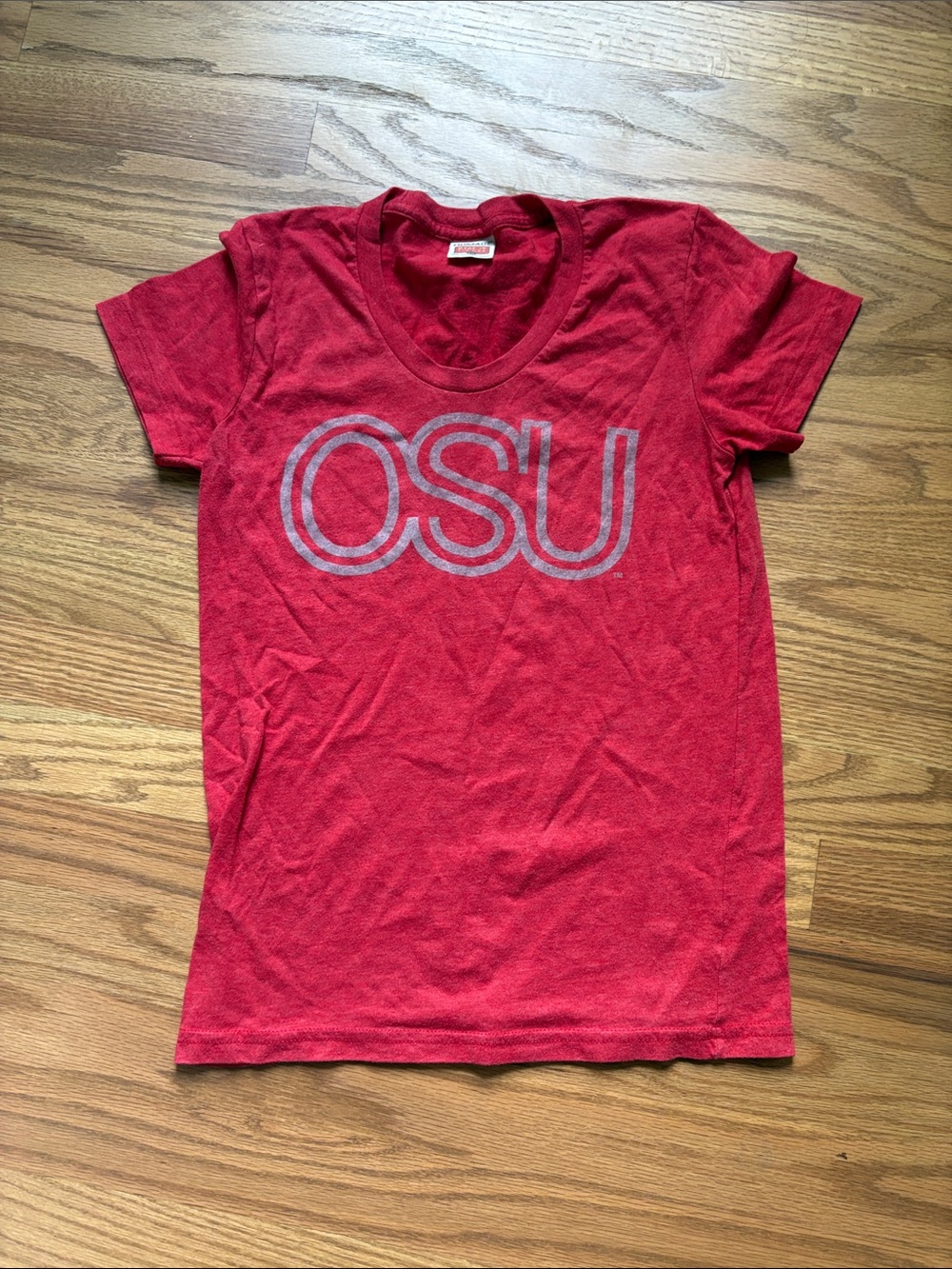 HOMAGE Women's Red OSU Graphic Short Sleeve Tee